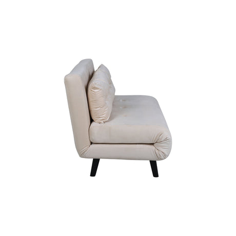Vicky Doppel Klappbett - Schwarz / Beige Samt - ZEN ZONE Furniture