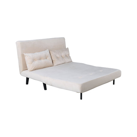 Vicky Doppel Klappbett - Schwarz / Beige Samt - ZEN ZONE Furniture