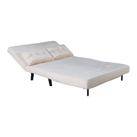 Vicky Doppel Klappbett - Schwarz / Beige Samt - ZEN ZONE Furniture