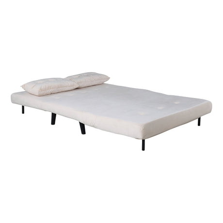 Vicky Doppel Klappbett - Schwarz / Beige Samt - ZEN ZONE Furniture
