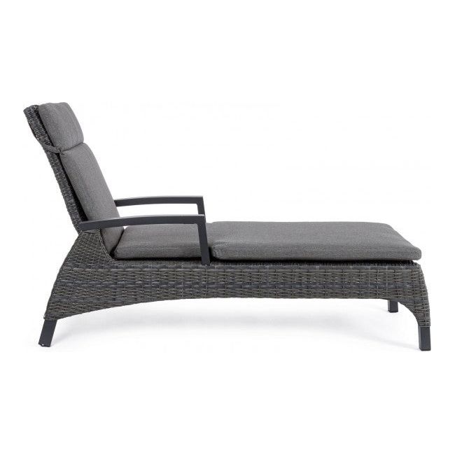 Gartenliege Britton mit Kissen Anthrazit JX55 - ZEN ZONE
