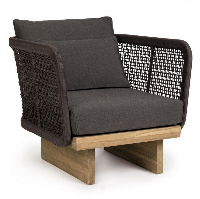 Outdoor Sessel Xylia mit Kissen Dark - ZEN ZONE