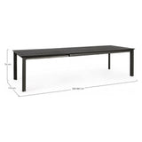 Ausziehbarer Gartentisch Konnor 200-300x110 Anthrazit CX23 - ZEN ZONE