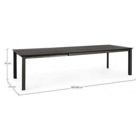 Ausziehbarer Gartentisch Konnor 200-300x110 Anthrazit CX23 - ZEN ZONE
