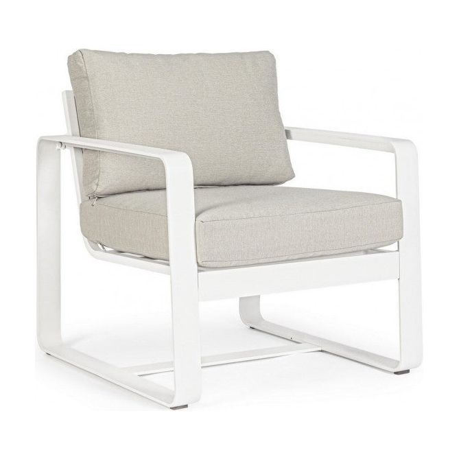 Outdoor Sessel Merrigan mit Kissen Weiß YK11 - ZEN ZONE