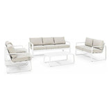 Outdoor Sessel Merrigan mit Kissen Weiß YK11 - ZEN ZONE