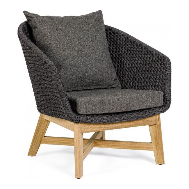 Outdoor Sessel Coachella mit Kissen Anthrazit - ZEN ZONE