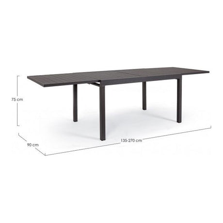 Outdoor Gartentisch ausziehbar Pelagius 135-270x90 Anthrazit - ZEN ZONE