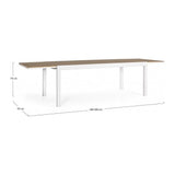 Gartentisch Elias ausziehbar 200-300x95 Weiß SJ60 - ZEN ZONE