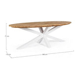 Gartentisch Palmdale oval 240x110 Weiß RT01 - ZEN ZONE
