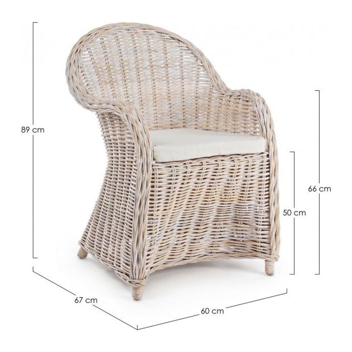 Outdoor Sessel mit Kissen Martin New Weiß - ZEN ZONE