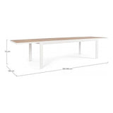 Outdoor Ausziehtisch Belmar 220-340x100 Weiß YK11 - ZEN ZONE