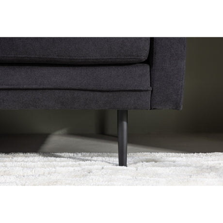 Boom 3-Sitzer Sofa - Schwarz / Schwarzer Stoff / Leinen - ZEN ZONE Furniture