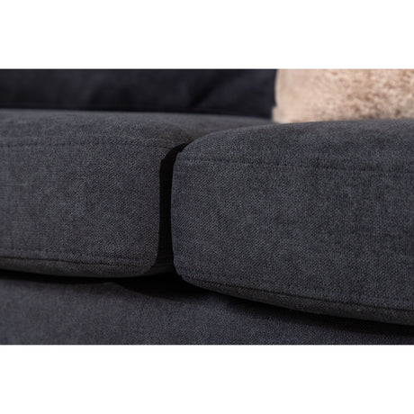 Boom 3-Sitzer Sofa - Schwarz / Schwarzer Stoff / Leinen - ZEN ZONE Furniture
