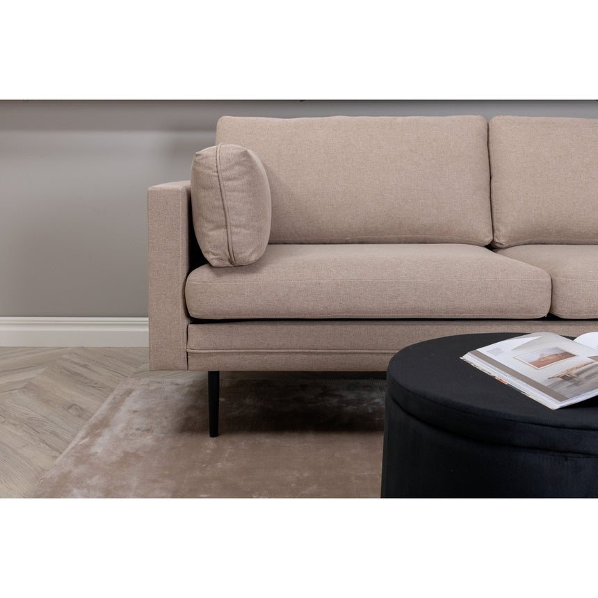 Boom 3-Sitzer Sofa - Schwarz / Brauner Stoff - ZEN ZONE Furniture