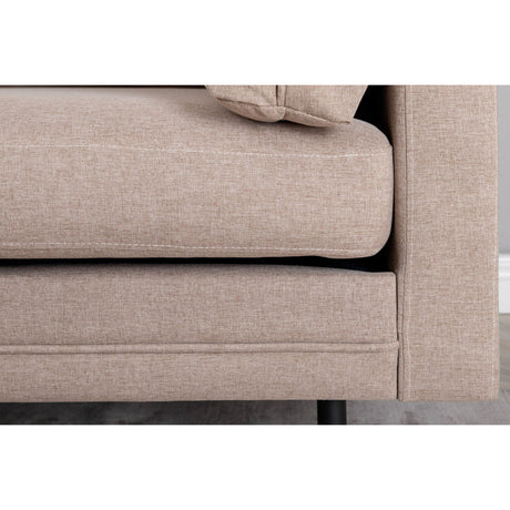 Boom 3-Sitzer Sofa - Schwarz / Brauner Stoff - ZEN ZONE Furniture