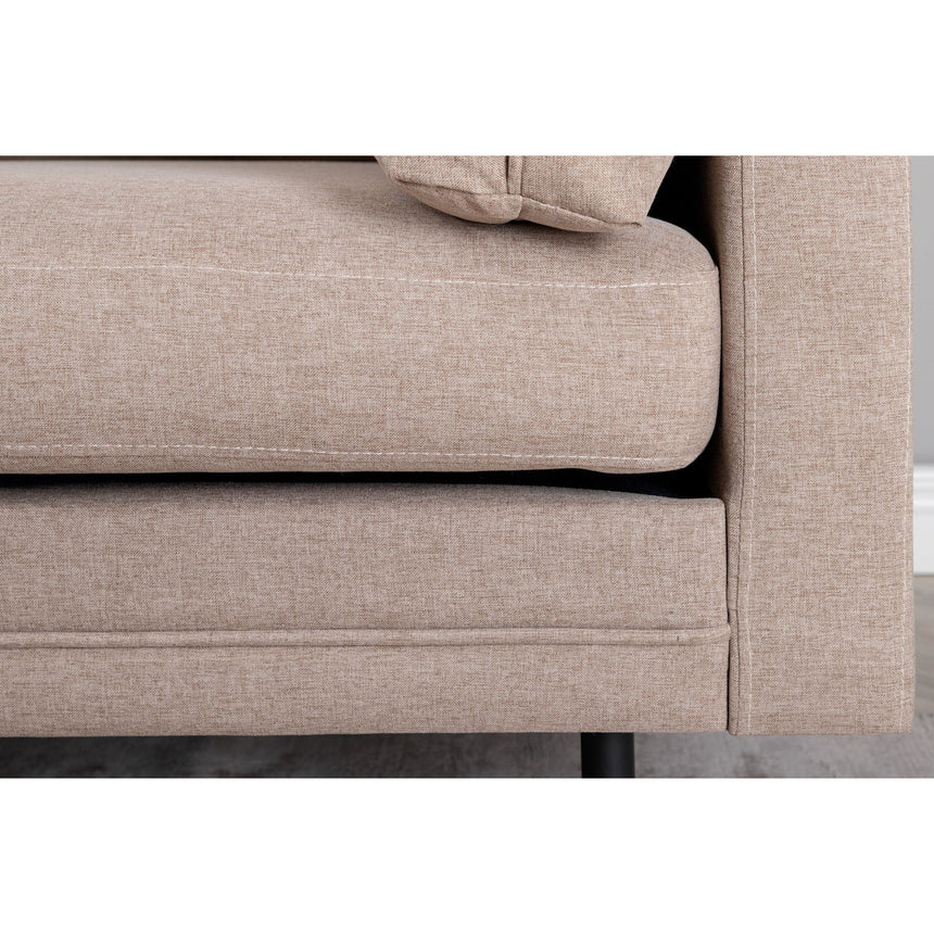 Boom 3-Sitzer Sofa - Schwarz / Brauner Stoff - ZEN ZONE Furniture