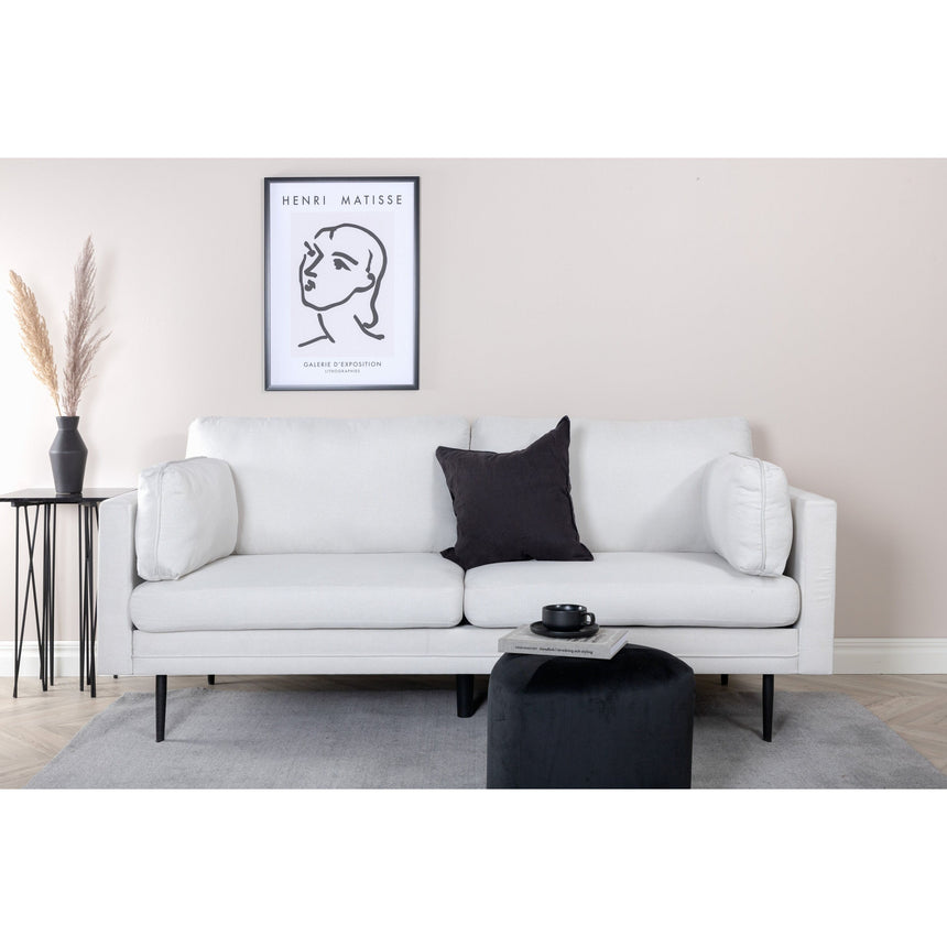 Boom 3-Sitzer Sofa - Schwarz / Hellbeige Stoff - ZEN ZONE Furniture