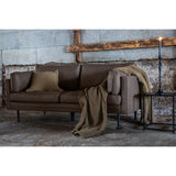 Boom 3-Sitzer Sofa - Schwarz / Braun Mikrofaser - ZEN ZONE Furniture