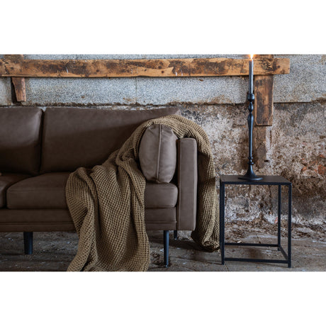 Boom 3-Sitzer Sofa - Schwarz / Braun Mikrofaser - ZEN ZONE Furniture
