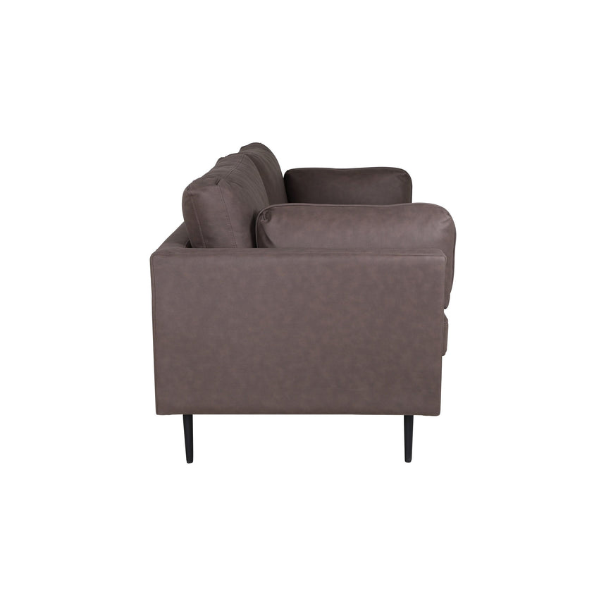 Boom 3-Sitzer Sofa - Schwarz / Braun Mikrofaser - ZEN ZONE Furniture