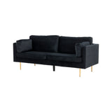 Boom 3-Sitzer Sofa Samt - Schwarz - ZEN ZONE Furniture