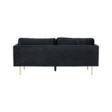 Boom 3-Sitzer Sofa Samt - Schwarz - ZEN ZONE Furniture