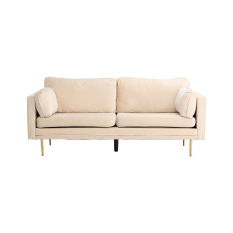 Boom 3-Sitzer Sofa Samt - Creme - ZEN ZONE Furniture