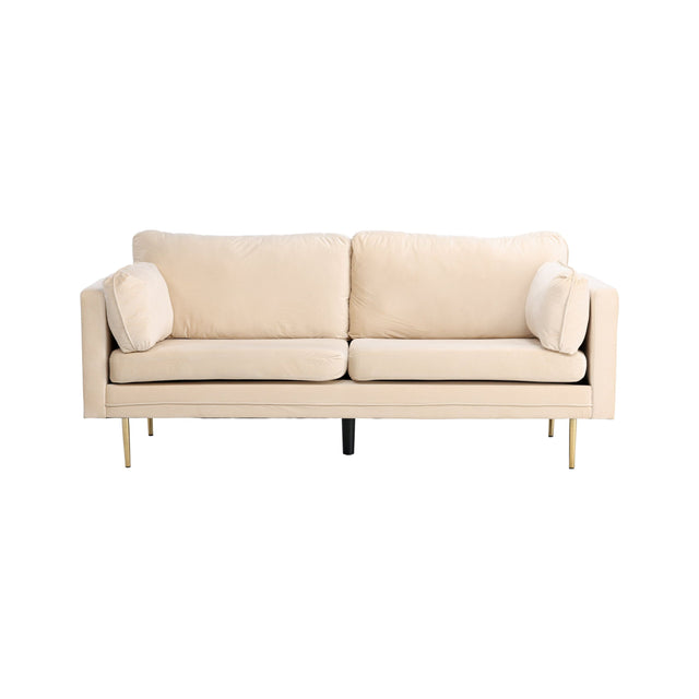Boom 3-Sitzer Sofa Samt - Creme - ZEN ZONE Furniture