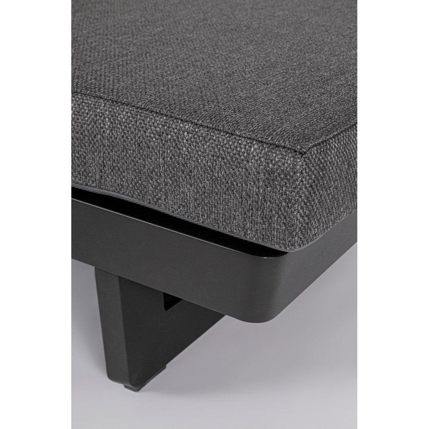 Einzel Gartenliege mit Kissen mit Rollen Infinity Anthrazit WG21 - ZEN ZONE