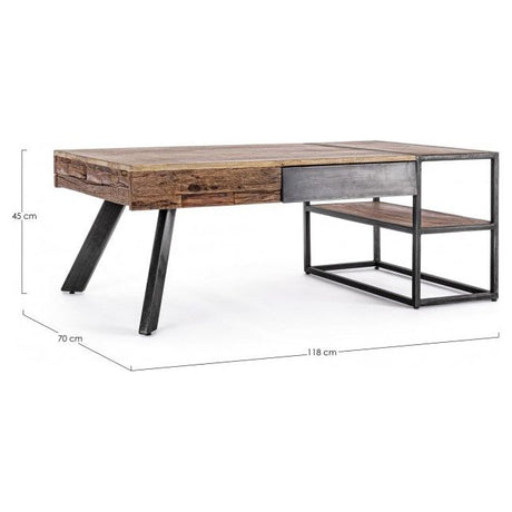 Beistelltisch Manchester 2-Schubladen 118x70 - ZEN ZONE