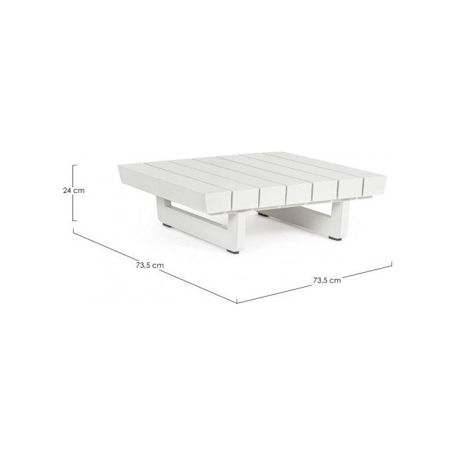 Modularer Outdoor Couchtisch Infinity Weiß WH20 - ZEN ZONE