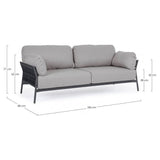Outdoor Sofa 2er Platz mit Kissen Pardis Anthrazit QS22/Graphit - ZEN ZONE