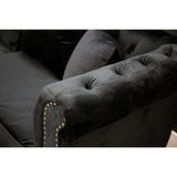 Velvet 3-Sitzer Sofa - Schwarzer Samt - ZEN ZONE Furniture