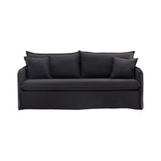 Nova 3-Sitzer Sofa Holz/ Schwarzer Stoff - ZEN ZONE Furniture
