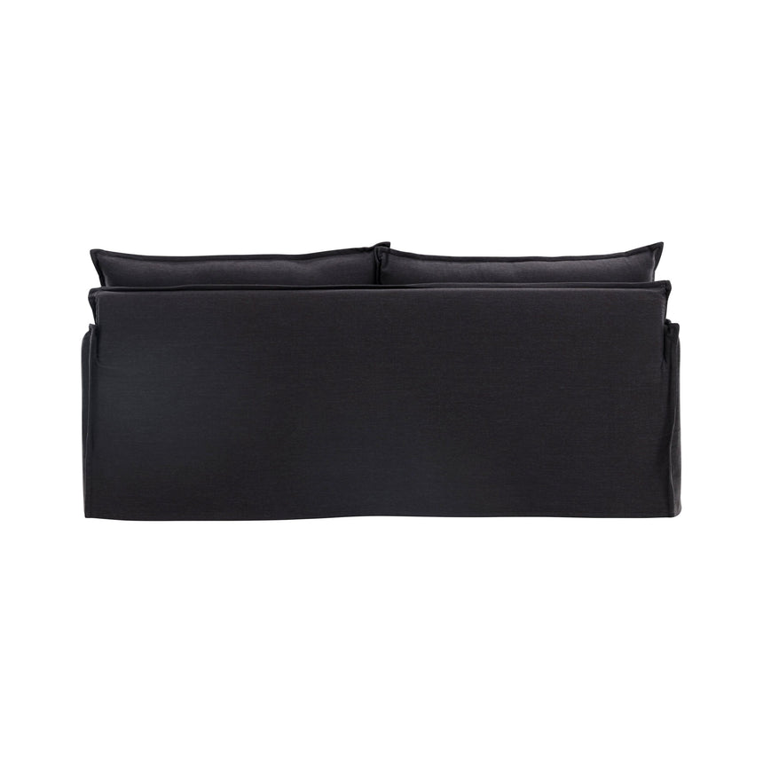 Nova 3-Sitzer Sofa Holz/ Schwarzer Stoff - ZEN ZONE Furniture
