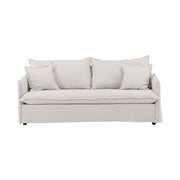 Nova 3-Sitzer Sofa - Holz / Beige Leinen - ZEN ZONE Furniture