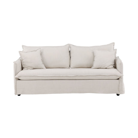 Nova 3-Sitzer Sofa - Holz / Beige Leinen - ZEN ZONE Furniture