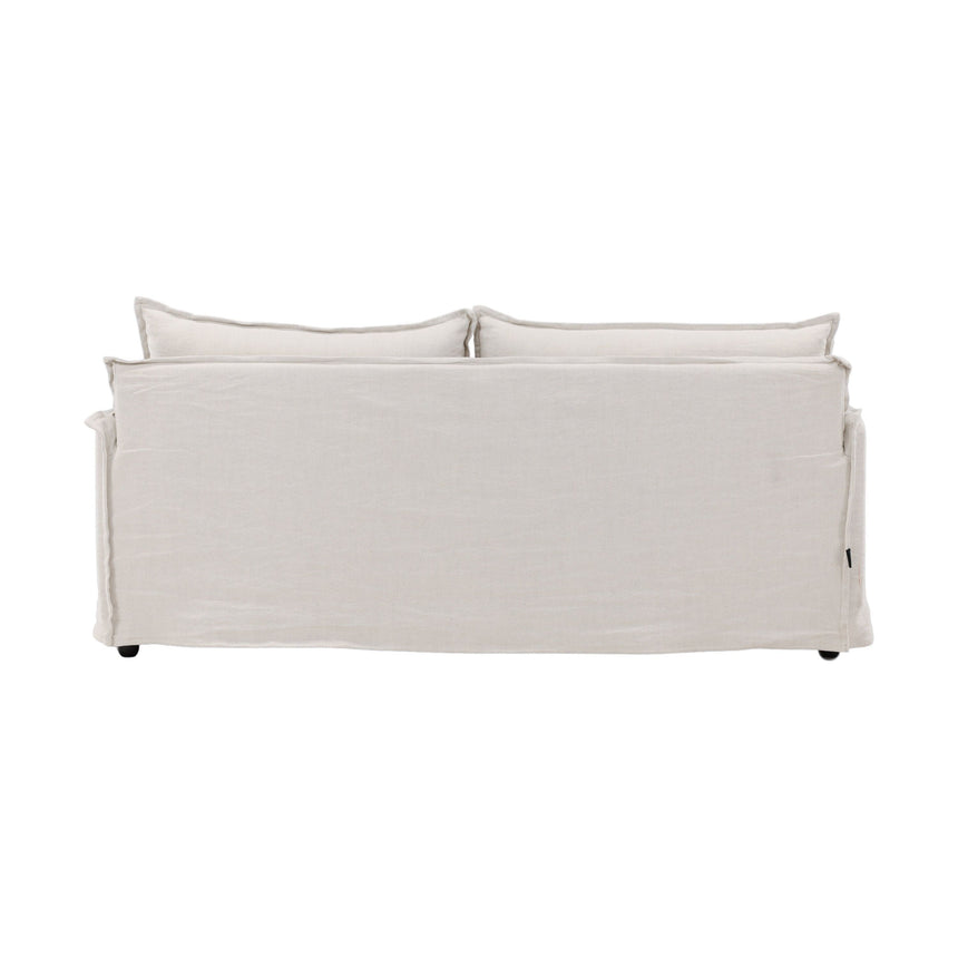 Nova 3-Sitzer Sofa - Holz / Beige Leinen - ZEN ZONE Furniture