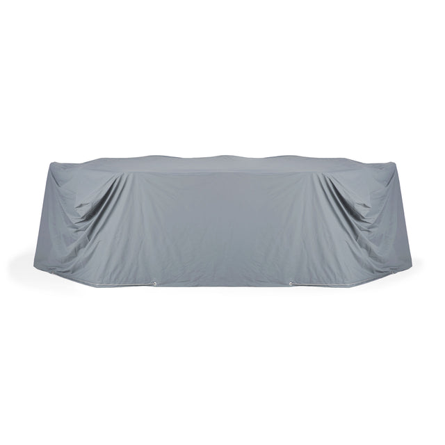 Regenabdeckung für rechteckiges Ess-Set - 300 cm / 118,5" Tisch (12 Stühle) - 354 x 165 x 76 cm - ZEN ZONE