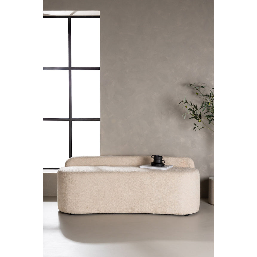 Pocatello 2-Sitzer Sofa - Weiß / Weißer Bouclé - ZEN ZONE Furniture
