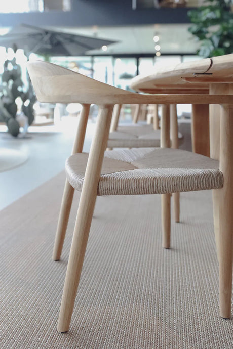 Naxos Gartenstuhl mit Armlehnen aus Teakholz und Leinen - ZEN ZONE Furniture