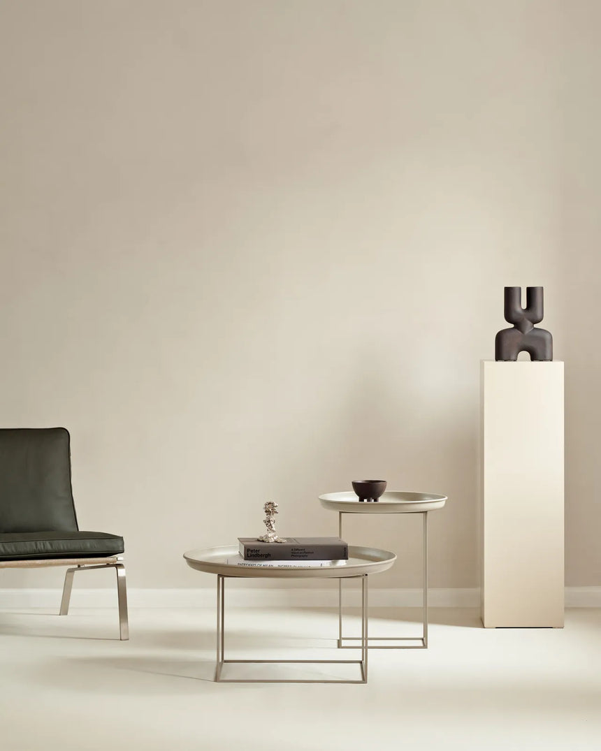 Couchtisch Duke aus pulverbeschichtetem Stahl, klein, 45x45x52 cm - ZEN ZONE Furniture