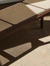 Sitzbank Le Roi aus Massivholz Esche und Rattan, 120×35×42 cm - ZEN ZONE Furniture