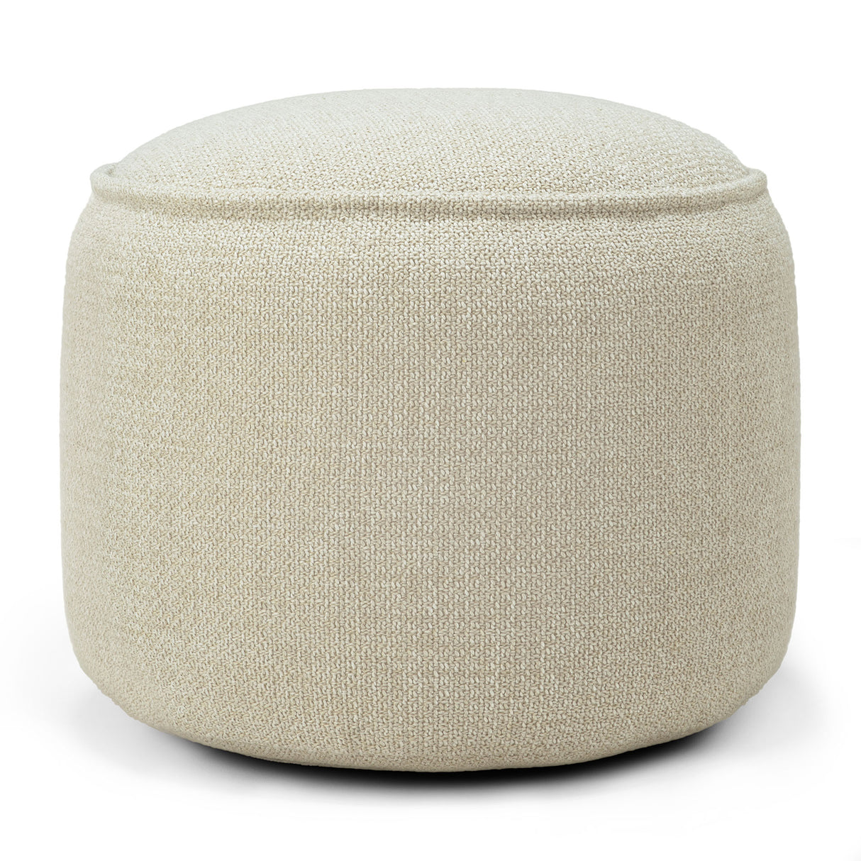 Donut Gartenpouf - Naturstoff kariert - 50 x 50 x 40 cm - ZEN ZONE