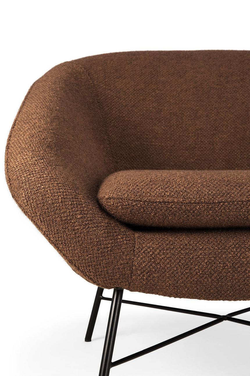 Barrow Loungestuhl - Kupfer Stoff - 81 x 79 x 71 cm - ZEN ZONE