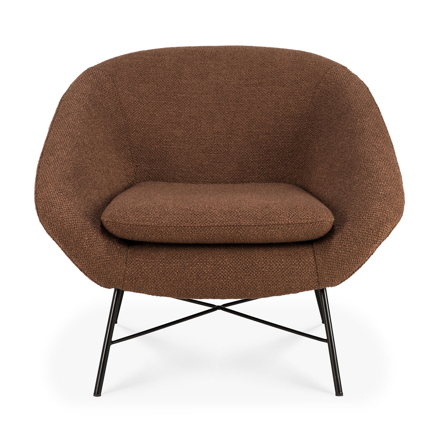 Barrow Loungestuhl - Kupfer Stoff - 81 x 79 x 71 cm - ZEN ZONE