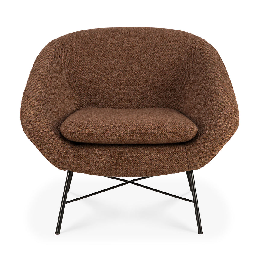 Barrow Loungestuhl - Kupfer Stoff - 81 x 79 x 71 cm - ZEN ZONE