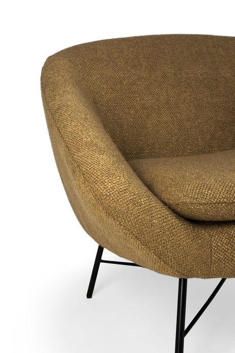 Barrow Loungestuhl - Ingwer Stoff - 81 x 79 x 71 cm - ZEN ZONE