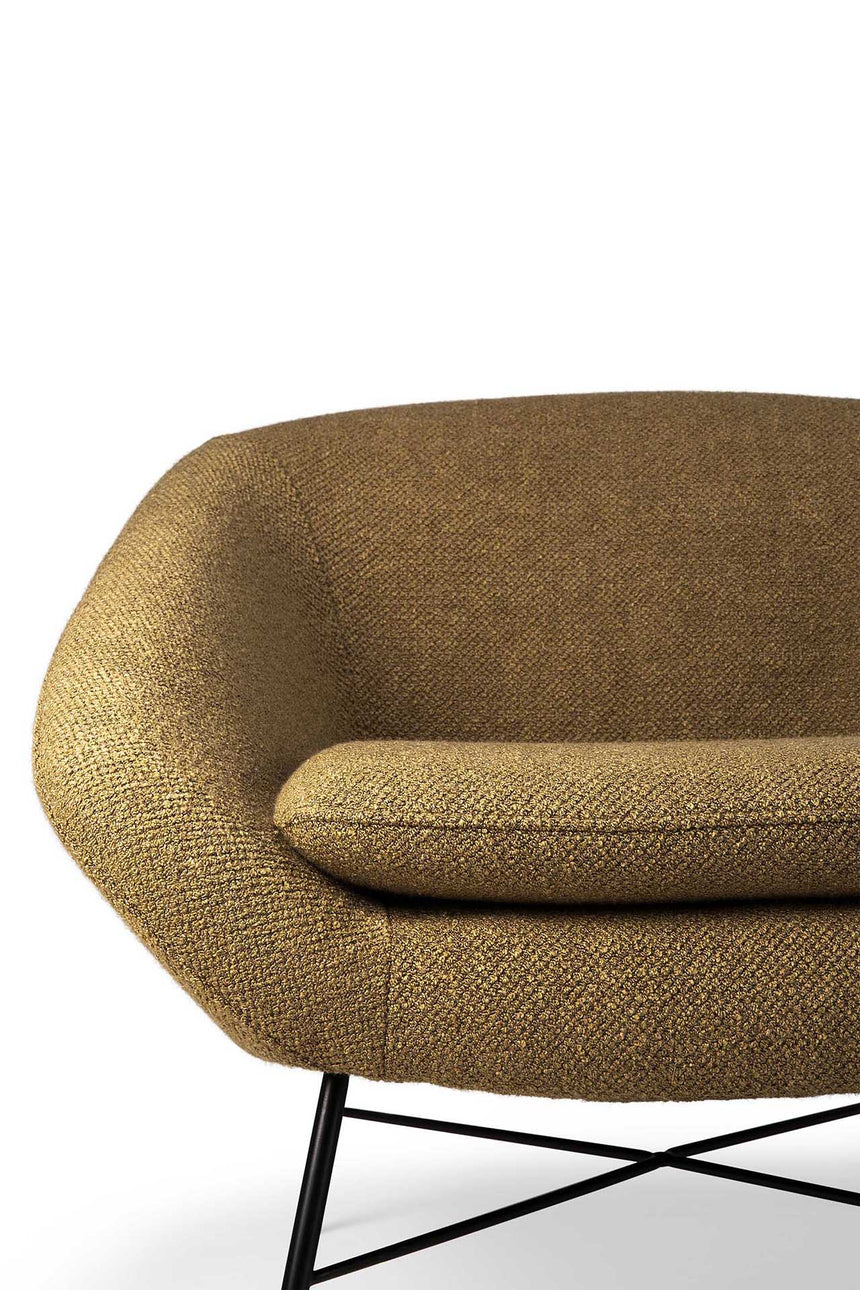 Barrow Loungestuhl - Ingwer Stoff - 81 x 79 x 71 cm - ZEN ZONE